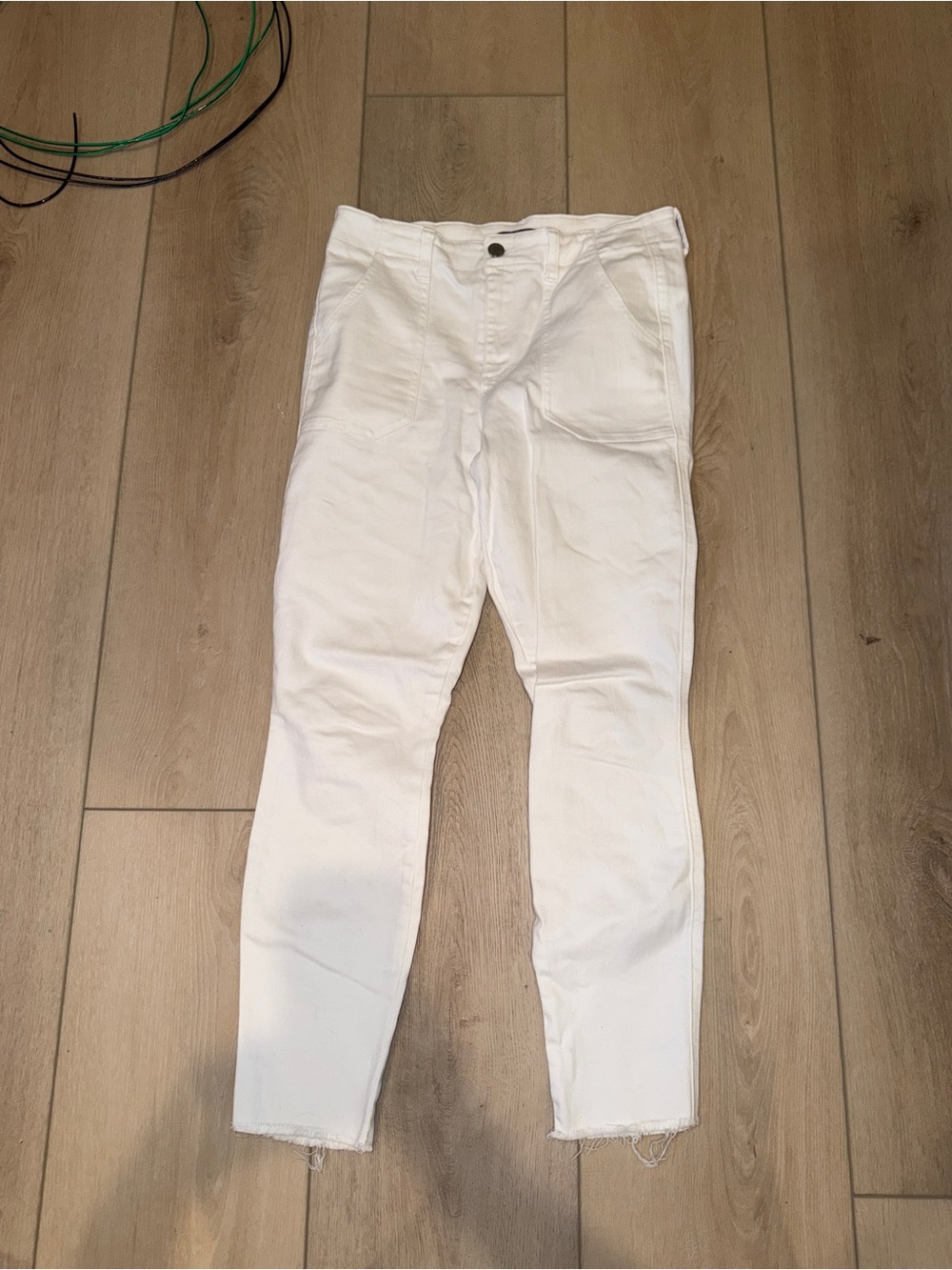 Level 99 White High-Rise Slim Jeans